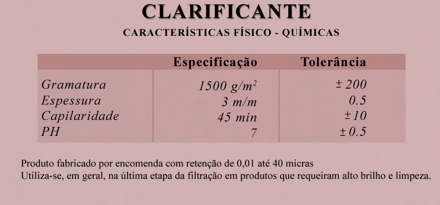 Filtros Clarificantes